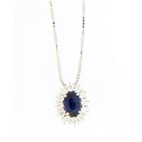 Collar Mirco Visconti Mujer Girocollo Colore in Oro blanco Zaffiro 0.58 Ct IE83/B10Z - IE83/B10Z